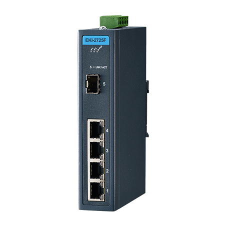 EKI-2725F-AE - 4 GE + 1 SFP Ind. Unmanaged Switch