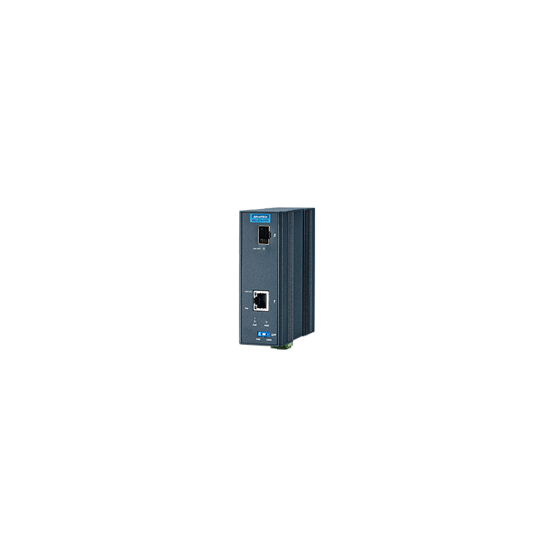 EKI-2741FPI-AE - Gigabit Media Converter SFP with 1x PoE