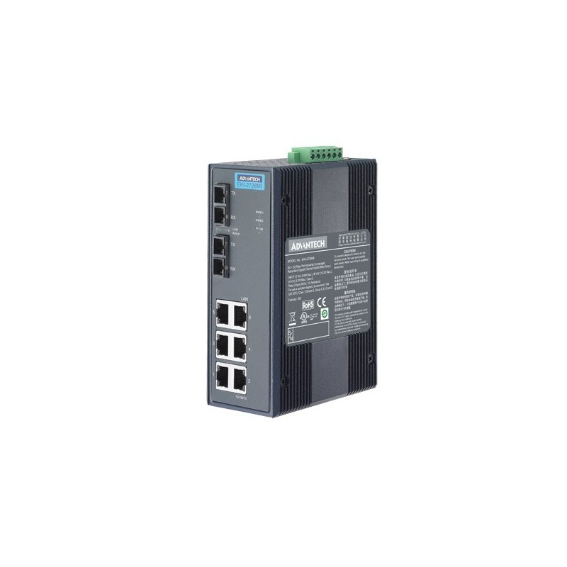 EKI-2728M-BE - 6G+2G MM Unmanaged Ethernet Switch