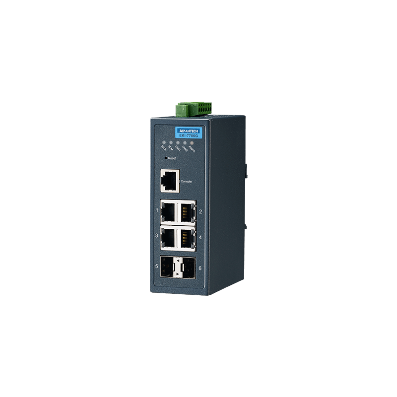 EKI-7706G-2FI-AE - 4GE + 2SFP Managed Ethernet Switch Wide