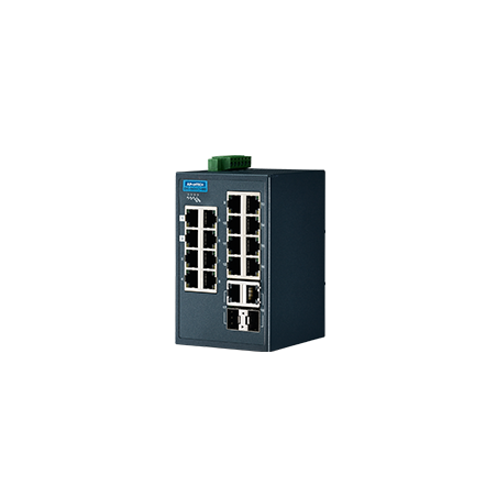 EKI-5626CI-MB-AE - 16FE+2G  Ind. Switch with Modbus TCP/IP