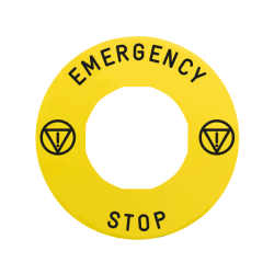 ZBY9330T - ETIQUETA EMERGENCY STOP PARA KIT