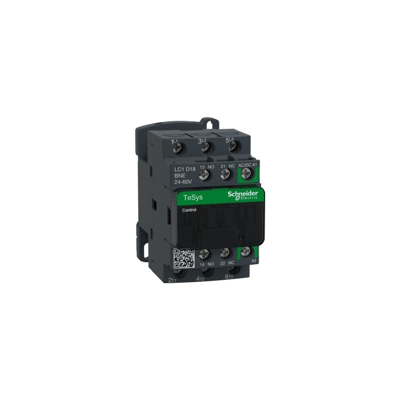 LC1D18BNE - Contactor 3P AC3    440V 18A 24-60V ACDC
